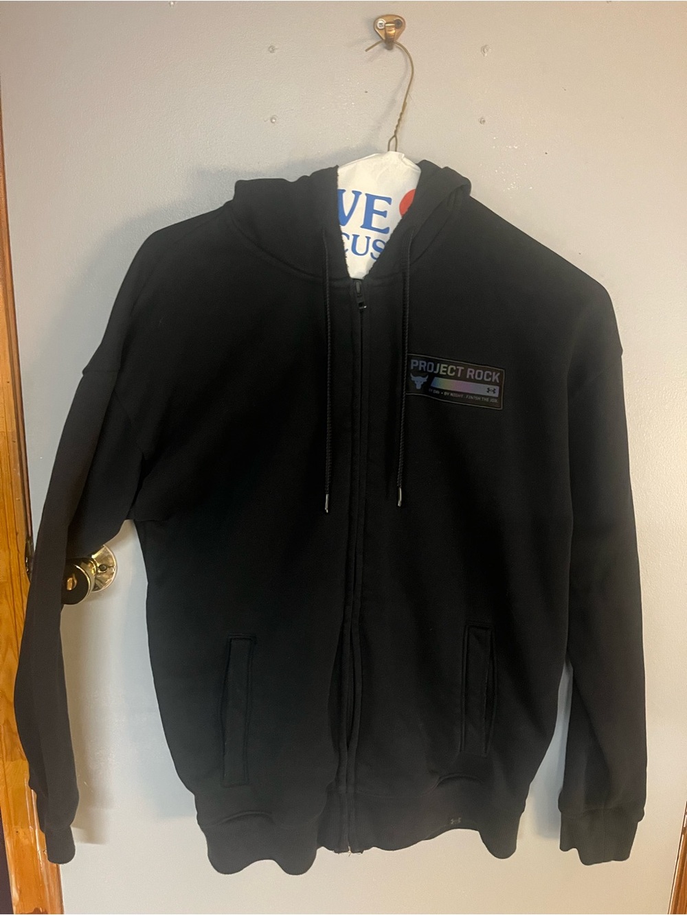 Under Armour Project Rock Black Zip-Up Hoodie